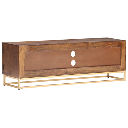 TV-bänk 124x29x45 cm massivt mangoträ