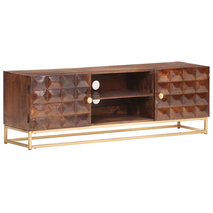 TV-bänk 124x29x45 cm massivt mangoträ