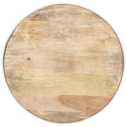 Soffbord vit 68x68x36 cm massivt mangoträ