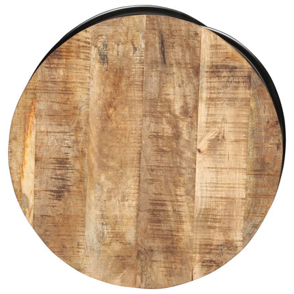 Soffbord svart 60x60x40 cm grovt massivt mangoträ