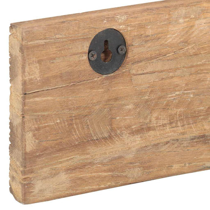 Kroklist med 5 krokar 100x2,5x15 cm massivt återvunnet trä