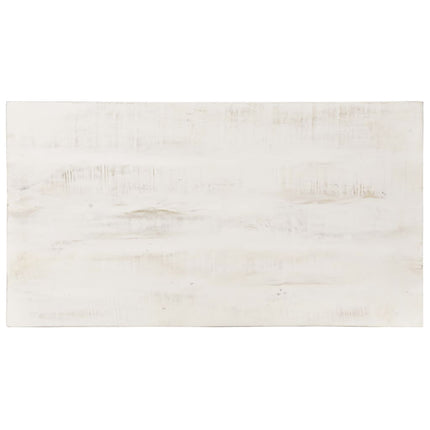 Soffbord vit 110x60x45 cm massivt mangoträ