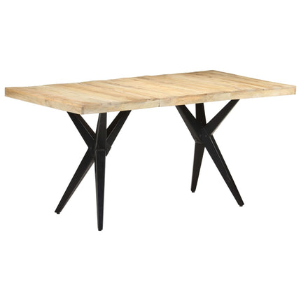 Matbord 160x80x76 cm grovt mangoträ