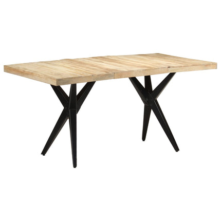 Matbord 160x80x76 cm grovt mangoträ