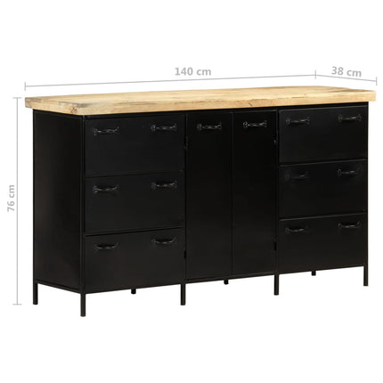 Skänk 140x38x76 cm grovt mangoträ