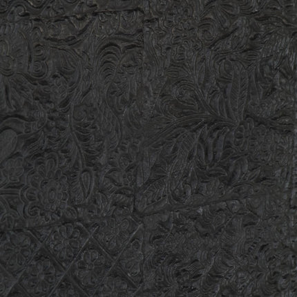 TV-bänk svart 115x30x46 cm massivt grovt mangoträ