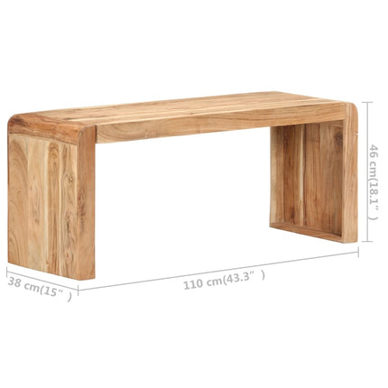 Bänk 110x38x46 cm massivt akaciaträ