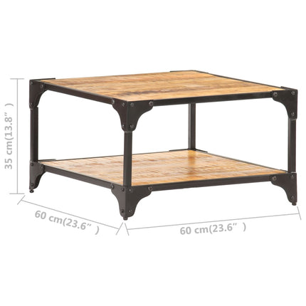 Soffbord 60x60x35 cm massivt mangoträ