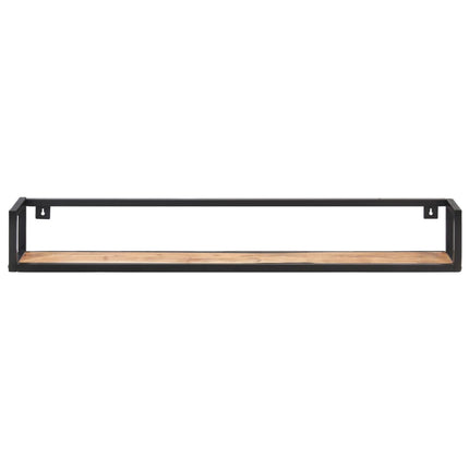 Vägghyllor 2 st 120 cm massivt akaciaträ
