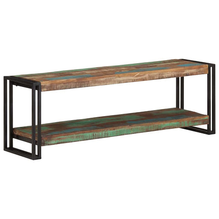 TV-bänk 120x30x40 cm massivt återvunnet trä