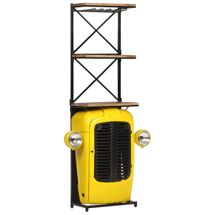 Vinhylla traktor gul 49x31x172 cm massivt mangoträ