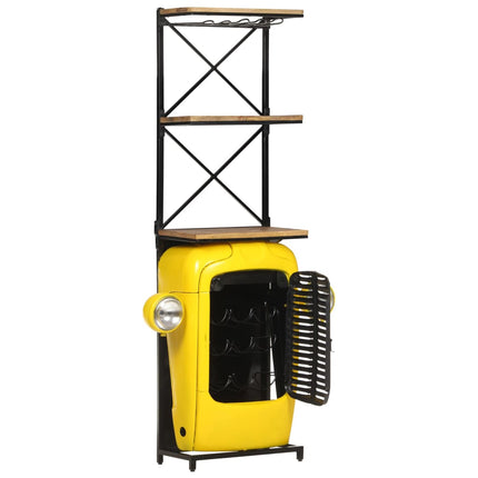 Vinhylla traktor gul 49x31x172 cm massivt mangoträ