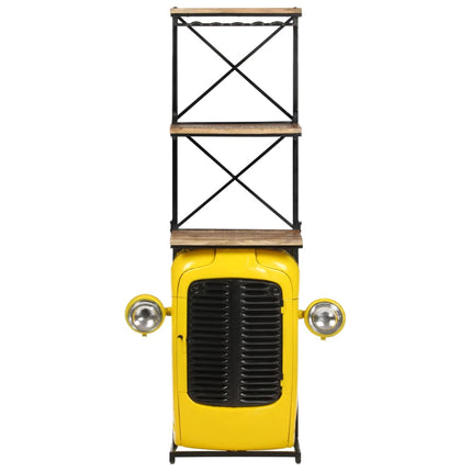 Vinhylla traktor gul 49x31x172 cm massivt mangoträ