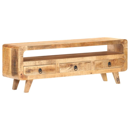 TV-bänk 117x30x41 cm massivt grovt mangoträ
