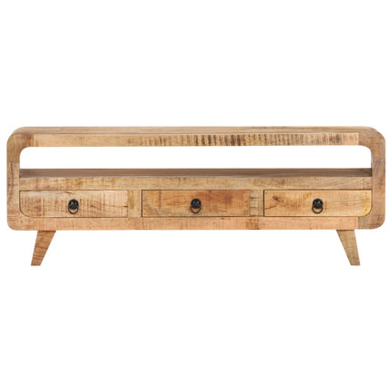 TV-bänk 117x30x41 cm massivt grovt mangoträ