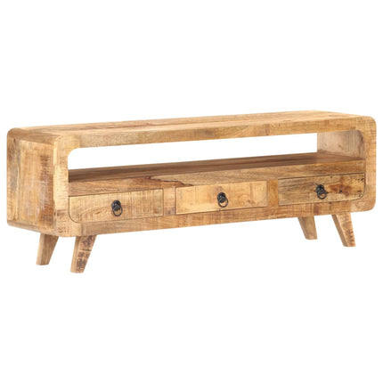 TV-bänk 117x30x41 cm massivt grovt mangoträ