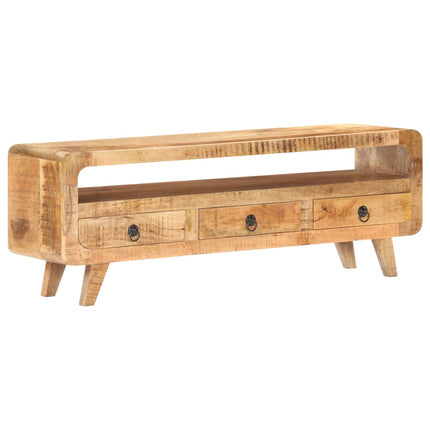 TV-bänk 117x30x41 cm massivt grovt mangoträ