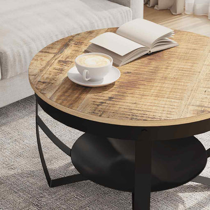 Soffbord Ø68x43 cm grovt mangoträ