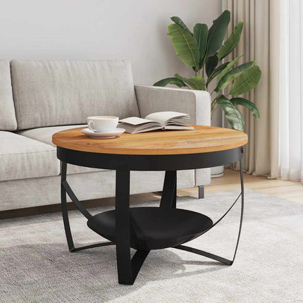 Soffbord Ø68x43 cm massivt akaciaträ