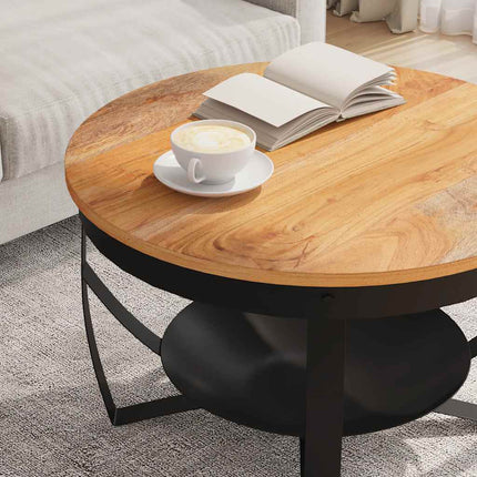 Soffbord Ø68x43 cm massivt akaciaträ