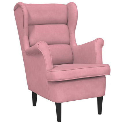 Fåtölj rosa sammet
