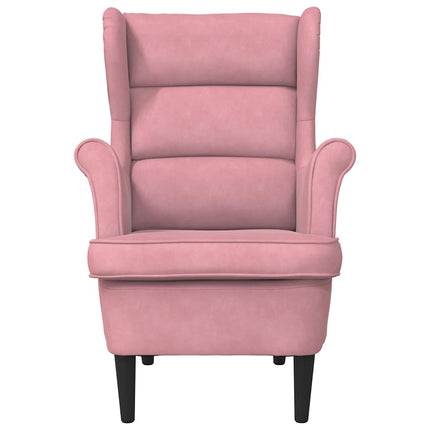 Fåtölj rosa sammet