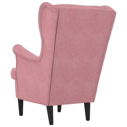 Fåtölj rosa sammet