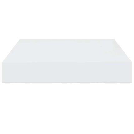 Svävande vägghylla vit högglans 23x23,5x3,8 cm MDF