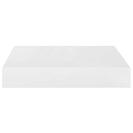 Svävande vägghyllor 4 st vit högglans 23x23,5x3,8 cm MDF