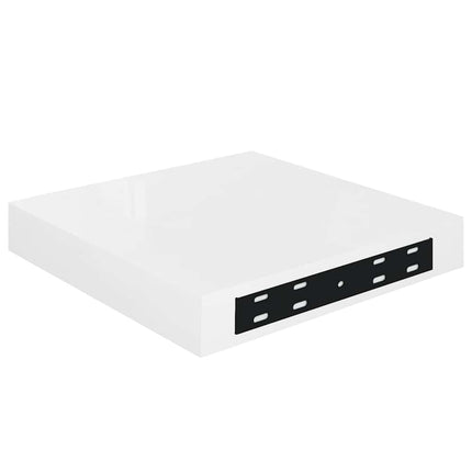 Svävande vägghyllor 4 st vit högglans 23x23,5x3,8 cm MDF