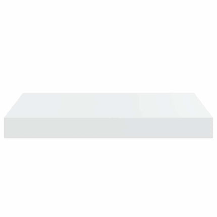 Svävande vägghyllor 2 st vit högglans 40x23x3,8 cm MDF