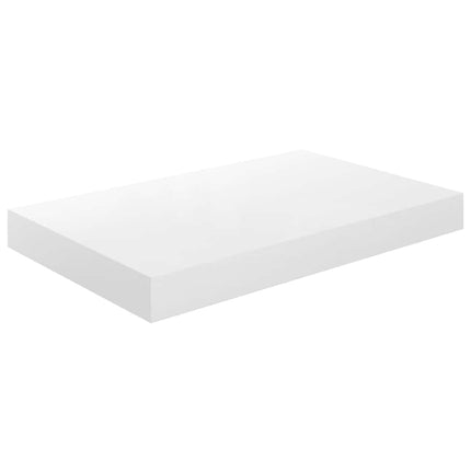 Svävande vägghyllor 4 st vit högglans 40x23x3,8 cm MDF