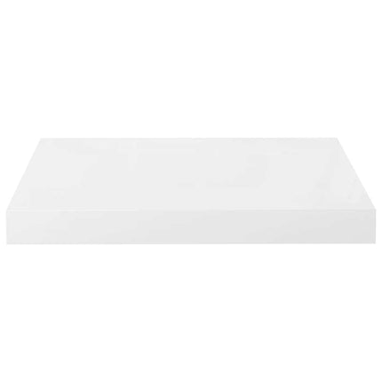 Svävande vägghyllor 4 st vit högglans 40x23x3,8 cm MDF