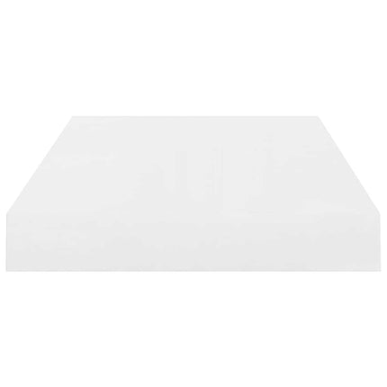 Svävande vägghyllor 4 st vit högglans 40x23x3,8 cm MDF