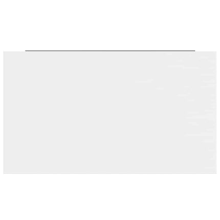 Svävande vägghyllor 4 st vit högglans 40x23x3,8 cm MDF