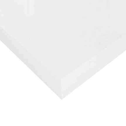 Svävande vägghylla vit högglans 50x23x3,8 cm MDF