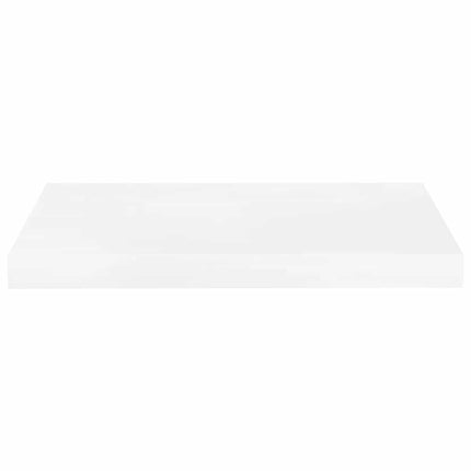 Svävande vägghyllor 4 st vit högglans 50x23x3,8 cm MDF
