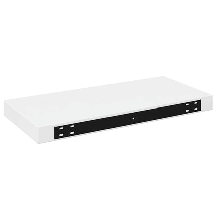 Svävande vägghyllor 4 st vit högglans 50x23x3,8 cm MDF