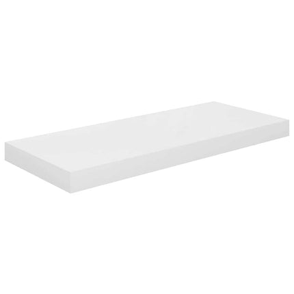 Svävande vägghylla vit högglans 60x23,5x3,8 cm MDF