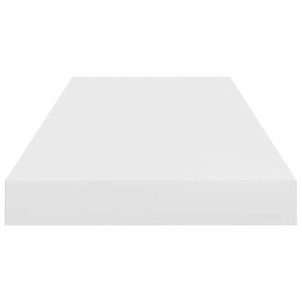 Svävande vägghylla vit högglans 60x23,5x3,8 cm MDF