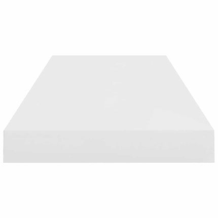 Svävande vägghyllor 4 st vit högglans 60x23,5x3,8 cm MDF