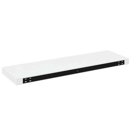 Svävande vägghylla vit högglans 80x23,5x3,8 cm MDF