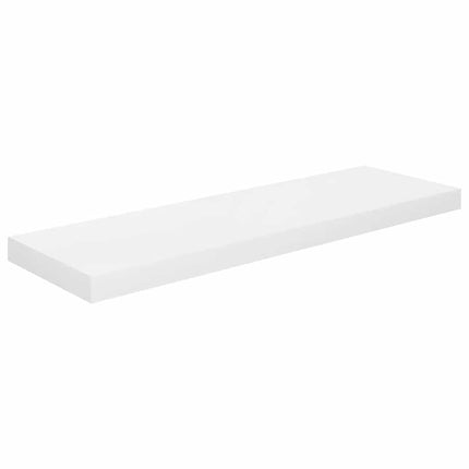 Svävande vägghyllor 4 st vit högglans 80x23,5x3,8 cm MDF