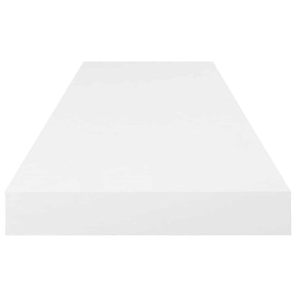 Svävande vägghyllor 4 st vit högglans 80x23,5x3,8 cm MDF
