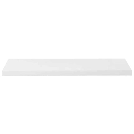 Svävande vägghyllor 4 st vit högglans 90x23,5x3,8 cm MDF