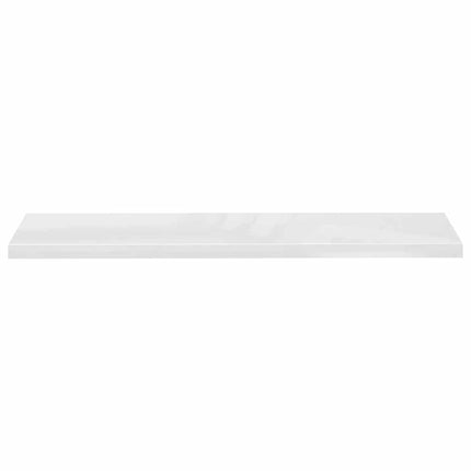 Svävande vägghyllor 2 st vit högglans 120x23,5x3,8 cm MDF