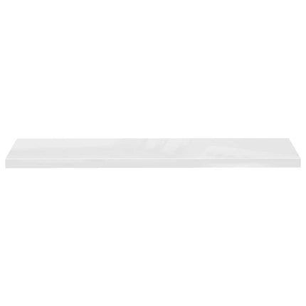 Svävande vägghyllor 4 st vit högglans 120x23,5x3,8 cm MDF