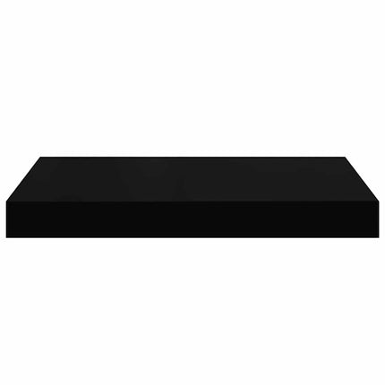 Svävande vägghylla svart högglans 40x23x3,8 cm MDF
