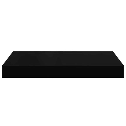 Svävande vägghyllor 4 st svart högglans 40x23x3,8 cm MDF