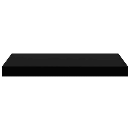 Svävande vägghylla svart högglans 50x23x3,8 cm MDF
